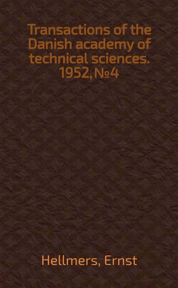 Transactions of the Danish academy of technical sciences. 1952, № 4 : Bacterial leaf spot of pelargonium (Xanthomonas Pelargonii (Brown) Starr & Burkholder) in Denmark