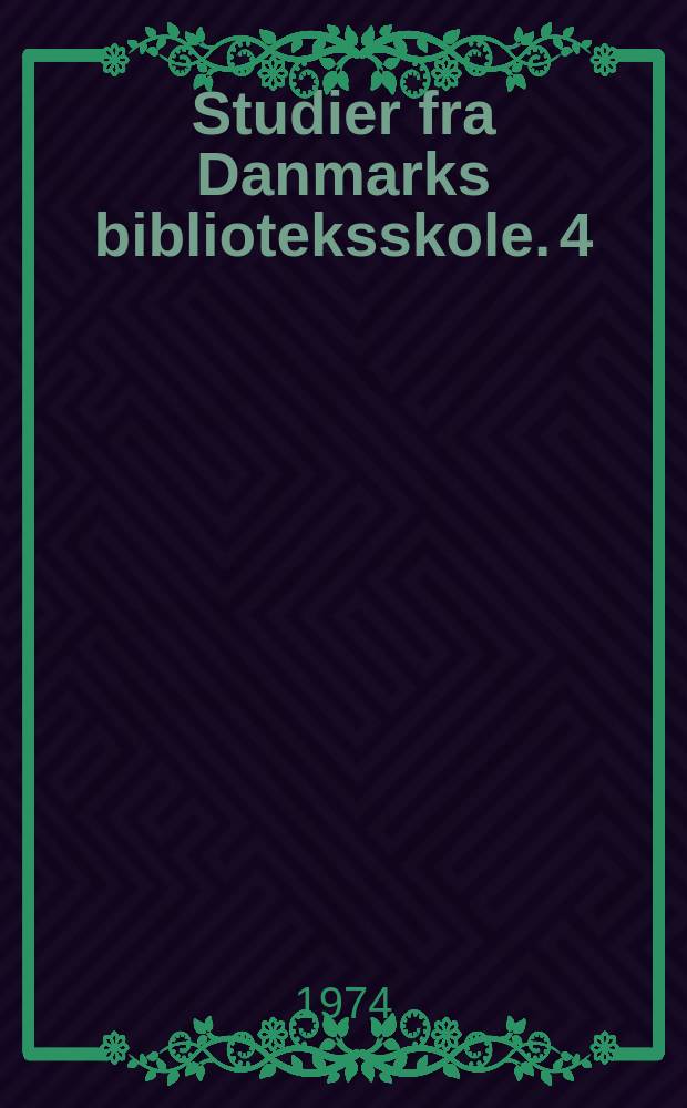 Studier fra Danmarks biblioteksskole. 4 : Venstreoppositionens skrifter