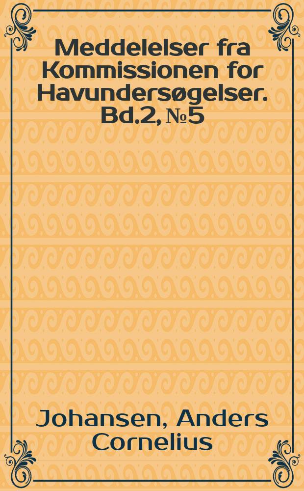 Meddelelser fra Kommissionen for Havundersøgelser. Bd.2, №5 : Contributions to the biology of the plaice with special regard to the Danish plaice-fishery