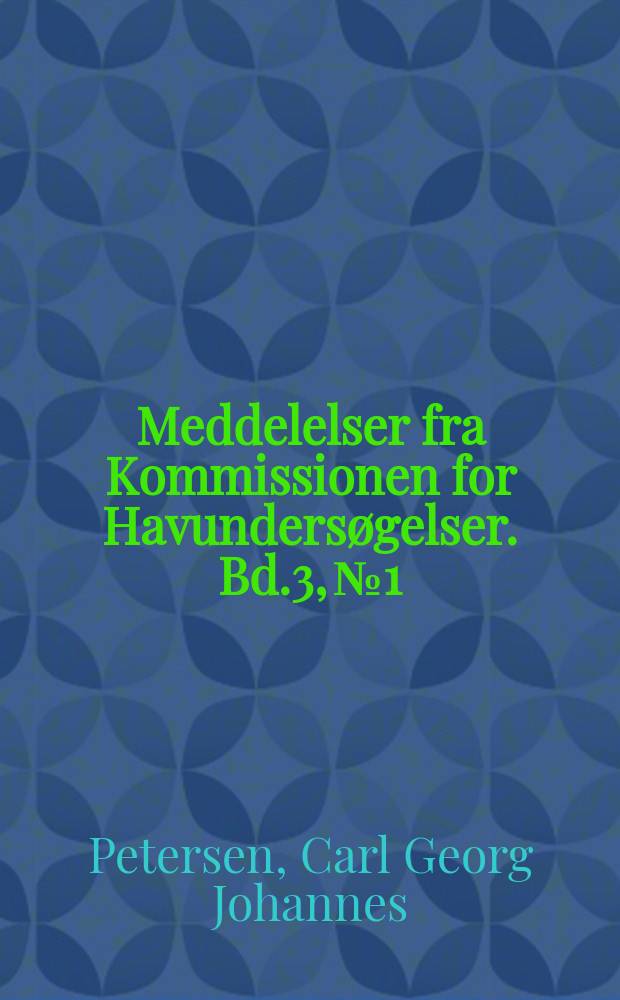 Meddelelser fra Kommissionen for Havundersøgelser. Bd.3, №1 : On the larval and postlarval Stages of some Pleuronectidae (Zeugopterus, Arnoglossus, Solea)