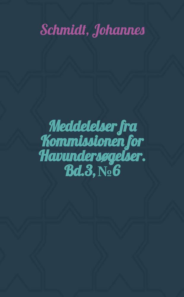 Meddelelser fra Kommissionen for Havundersøgelser. Bd.3, №6 : On the occurrence of Leptocephali (Larval muraenoids) in the Atlantic W. of Europe