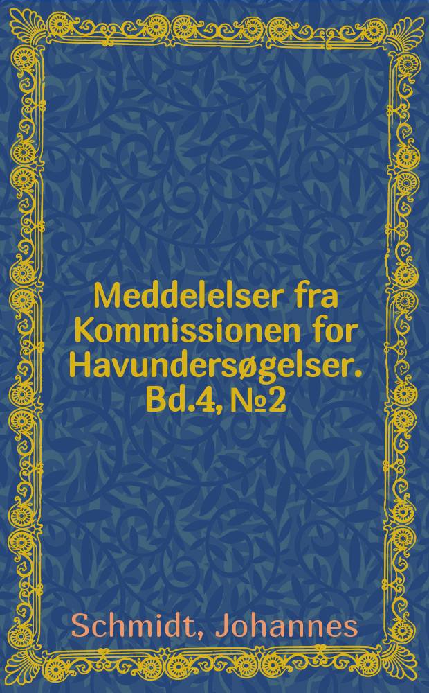 Meddelelser fra Kommissionen for Havundersøgelser. Bd.4, №2 : On the identification of Muraenoid larvae in their early ("preleptocephaline") stages