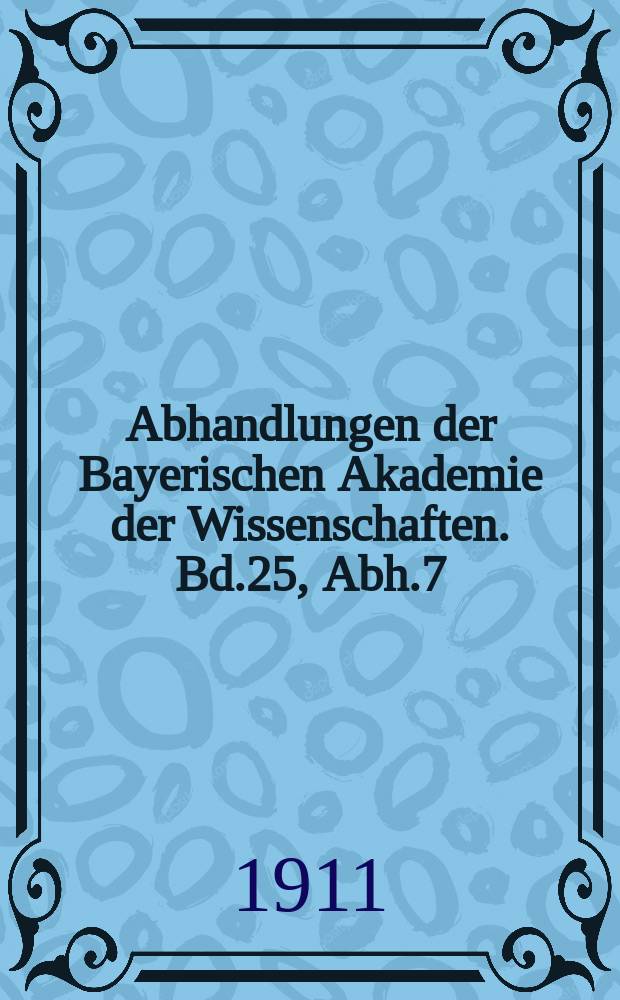 Abhandlungen der Bayerischen Akademie der Wissenschaften. Bd.25, Abh.7 : Spitzbergens Landformen und ihre Vereisung