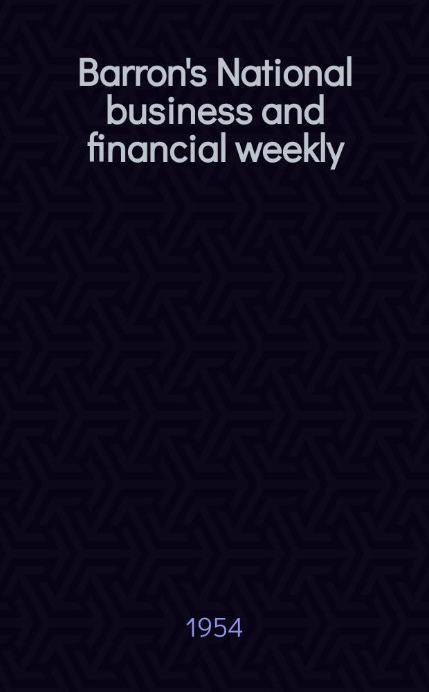 Barron's National business and financial weekly