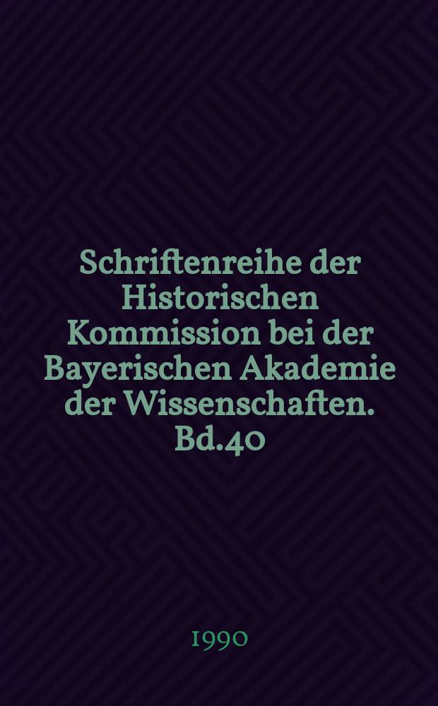 Schriftenreihe der Historischen Kommission bei der Bayerischen Akademie der Wissenschaften. Bd.40 : Die Mission Radowitz