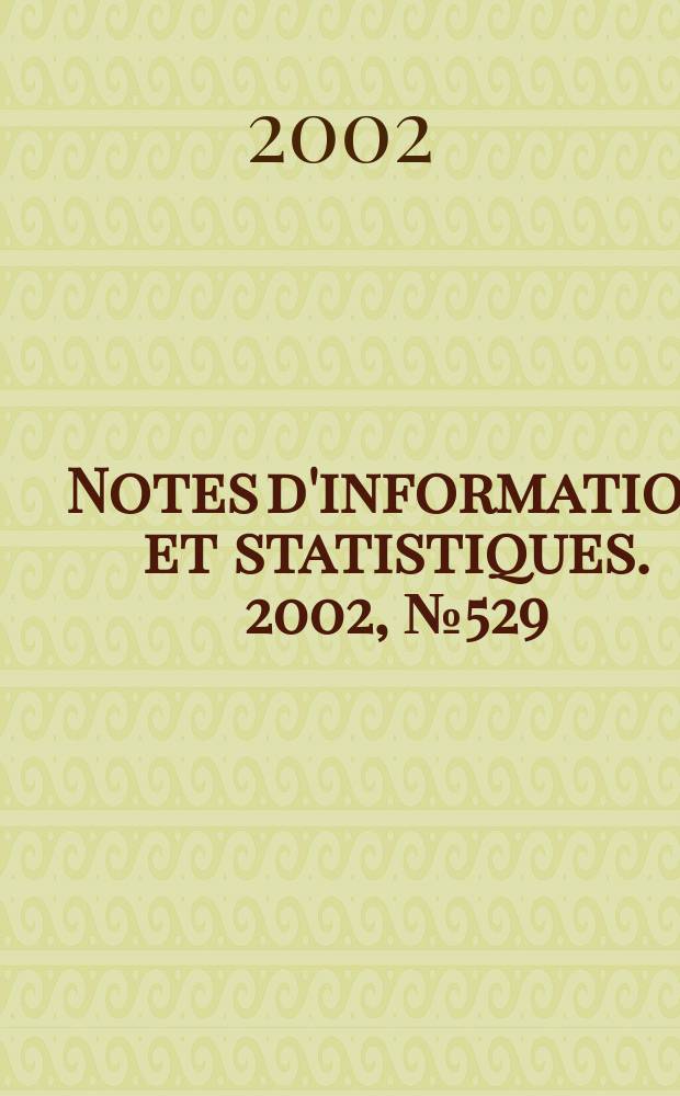 Notes d'information et statistiques. 2002, №529