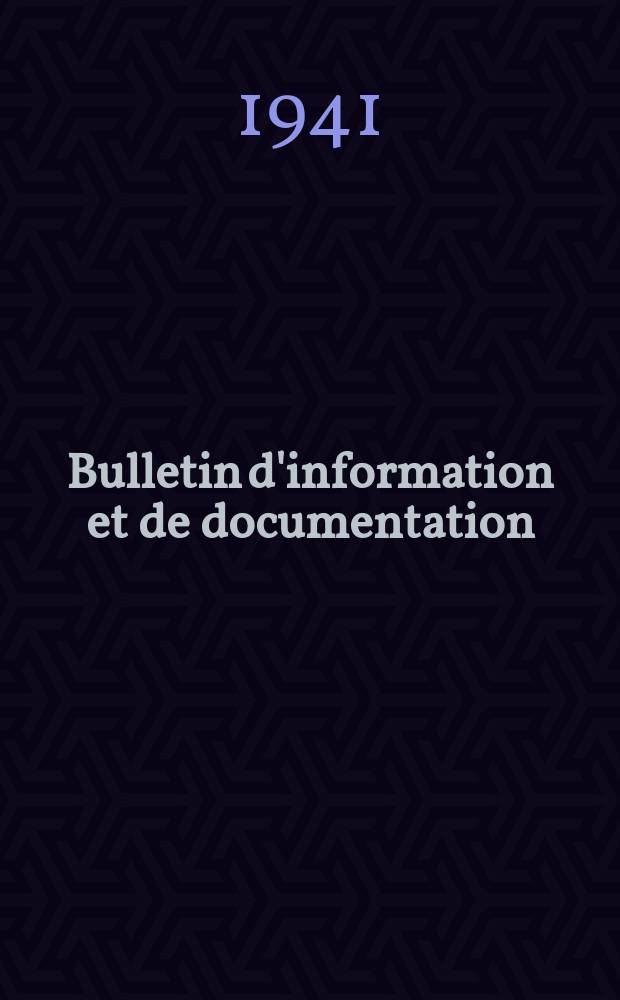 Bulletin d'information et de documentation