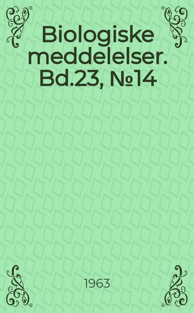 Biologiske meddelelser. Bd.23, №14 : The Lower Middle Cambrian Kalby-ler (Kalby clay) on the island of Bornholm