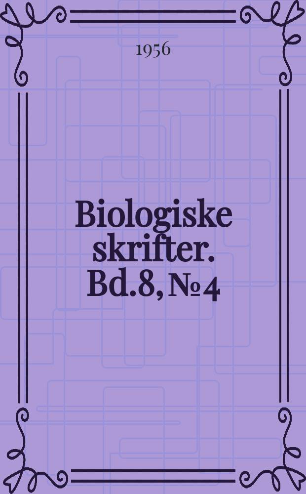 Biologiske skrifter. Bd.8, №4 : Geographical variation in Apodemus Sylvaticus and A. Flavicollis (Rodentia, Muridae) in Europe, with special reference to Danish and Latvian populations