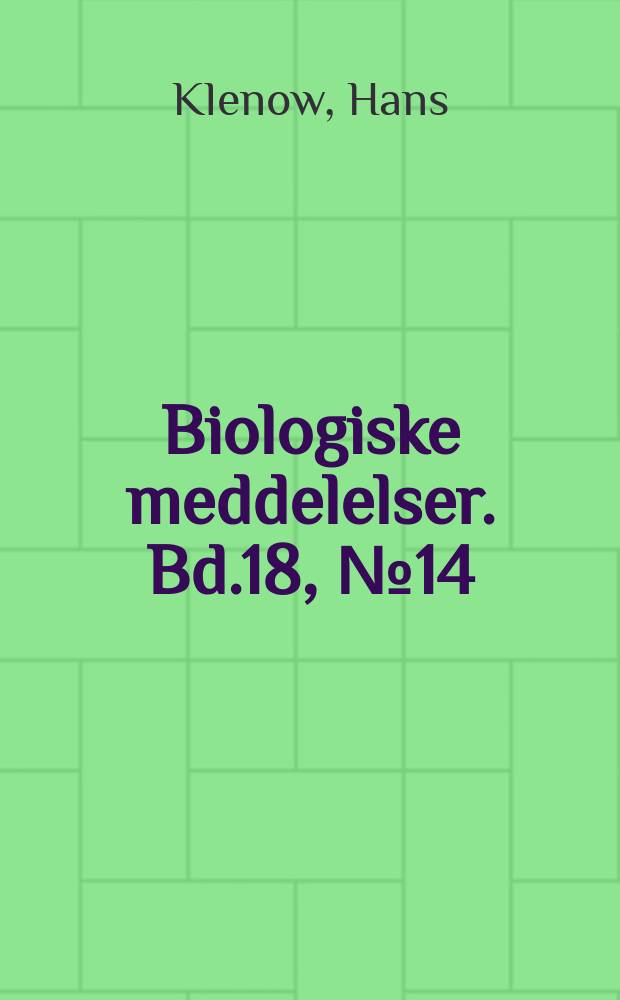 Biologiske meddelelser. Bd.18, №14 : The enzymatic Oxidation of 2-amino-4-hydroxy-6-formylpteridine