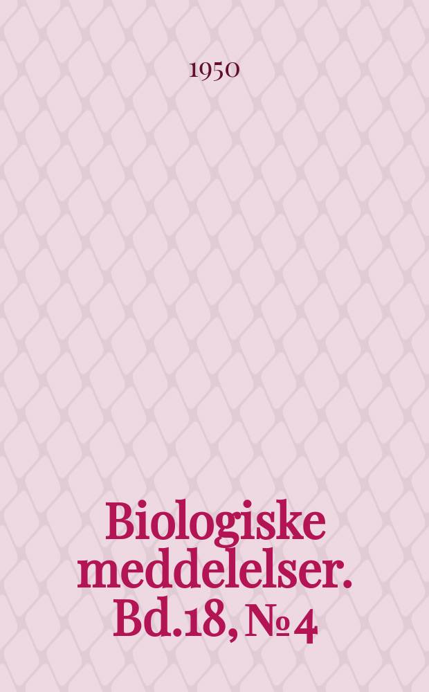Biologiske meddelelser. Bd.18, №4 : Thrips Pollination in Calluna