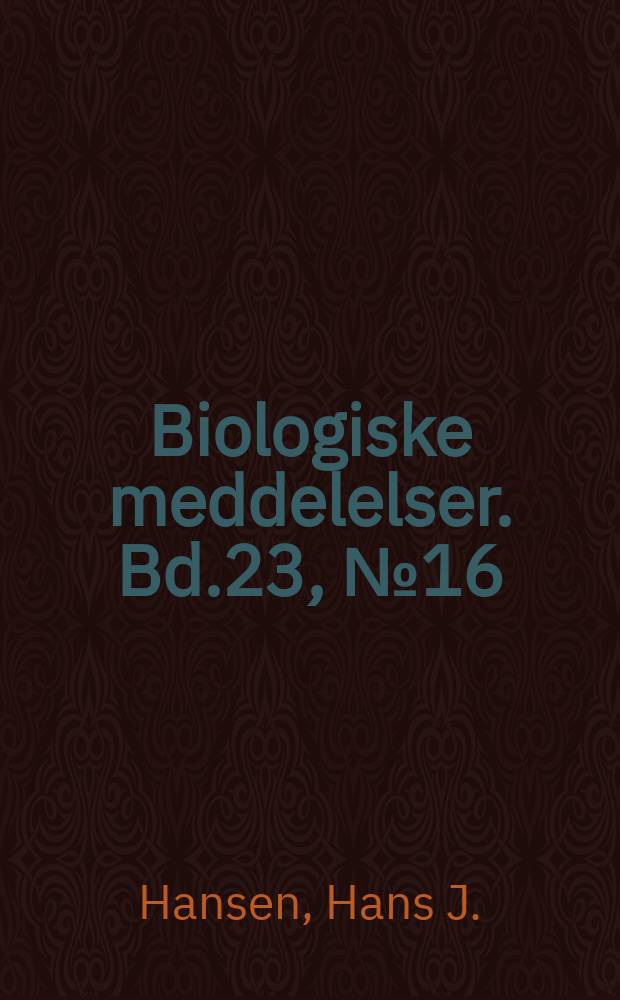Biologiske meddelelser. Bd.23, №16 : Description of seven type specimens of Foraminifera designated by D'Orbigny, 1826