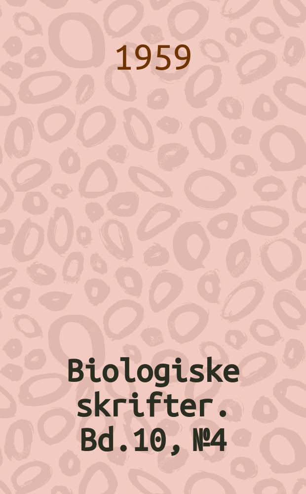 Biologiske skrifter. Bd.10, №4 : The reindeer (Rangifer Tarandus L.) in Denmark