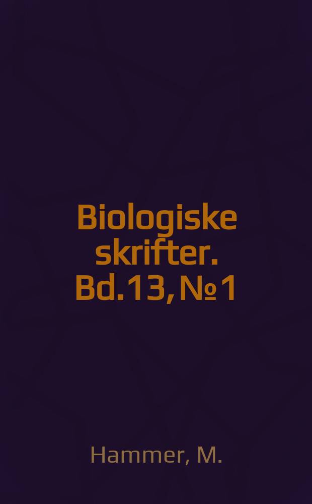 Biologiske skrifter. Bd.13, №1 : Investigations on the oribatid fauna of the Andes mountains