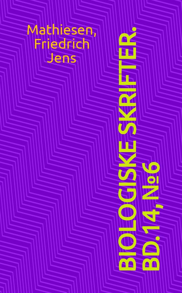 Biologiske skrifter. Bd.14, №6 : Palaeobotanical investigations into some cormophytic macrofossils from the neogene tertiary lignites of central Jutland