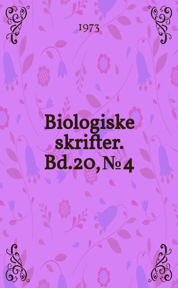 Biologiske skrifter. Bd.20, №4 : Studies on parasitic gastropods from Echinoderms