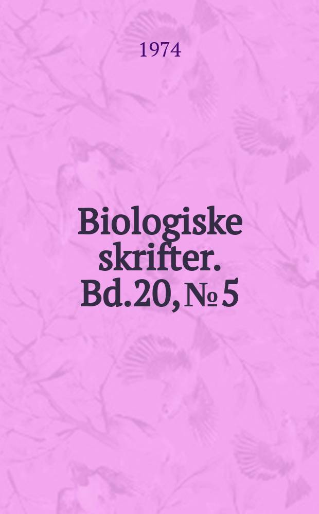 Biologiske skrifter. Bd.20, №5 : Fine-structural observations on six species of Chrysochromulina from wild Danish marine nanoplankton, including a description of C. campanulifera sp. nov. and a preliminary summary of the nanoplankton as a whole