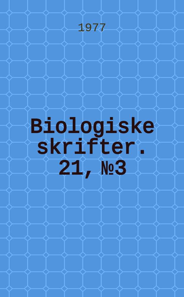 Biologiske skrifter. 21, №3 : Structure and relationships of Lamellibrachia (Annelida, Vestimentifera)