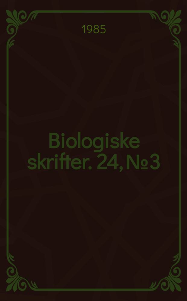 Biologiske skrifter. 24, №3 : Angiosperm fruits and seeds from the Middle Miocene of Jutland (Denmark)