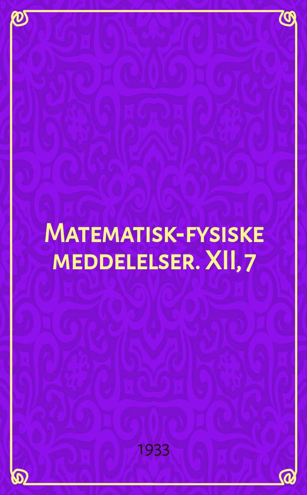 Matematisk-fysiske meddelelser. XII, 7 : On the use of osmotic pressure in chemical thermodynamics: the solubility curve of slightly soluble substances