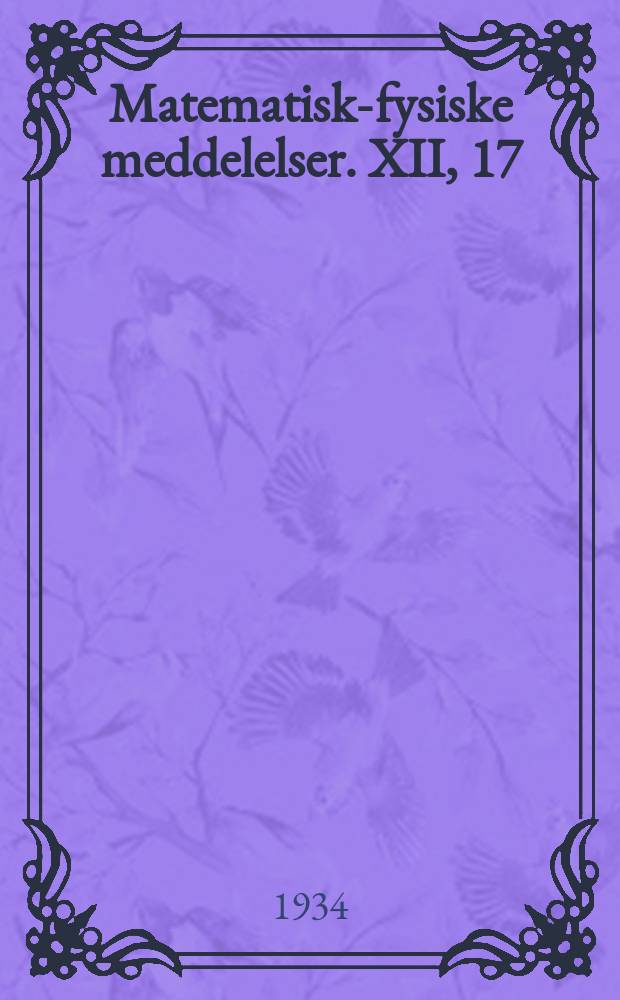 Matematisk-fysiske meddelelser. XII, 17 : Studies on halogen-cyanides