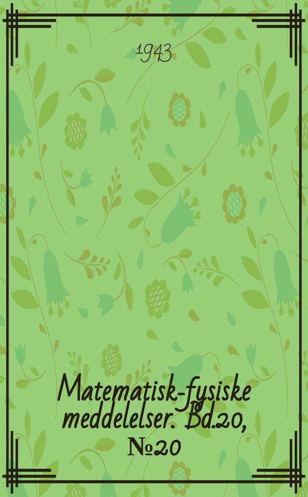 Matematisk-fysiske meddelelser. Bd.20, №20 : Zur Kenntnis der Azole