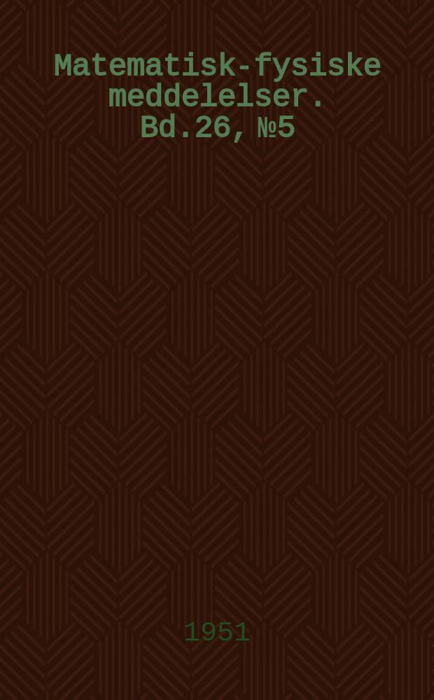 Matematisk-fysiske meddelelser. Bd.26, №5 : The total charges of fission fragments in gaseous and solid stopping media