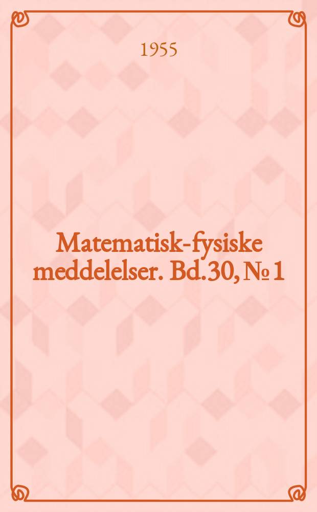 Matematisk-fysiske meddelelser. Bd.30, №1 : Moments of inertia of rotating nuclei
