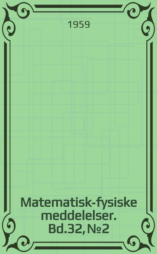 Matematisk-fysiske meddelelser. Bd.32, №2 : The structure of perovskite-like caesium plumbo trihalides