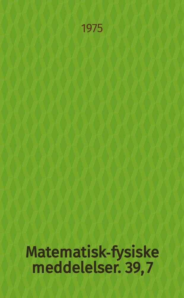 Matematisk-fysiske meddelelser. 39, 7 : A study in gravitational collapse