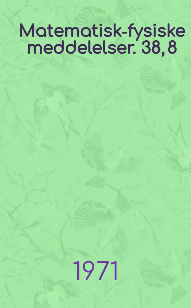 Matematisk-fysiske meddelelser. 38, 8 : Inelastic deuteron scattering in the lead region