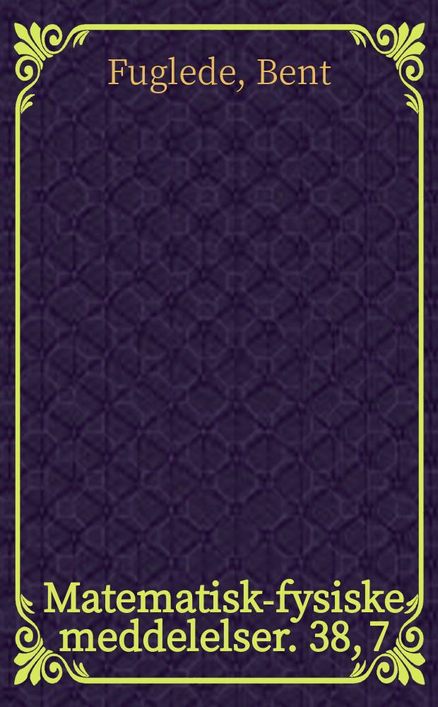 Matematisk-fysiske meddelelser. 38, 7 : Capacity as a sublinear functional generalizing an integral