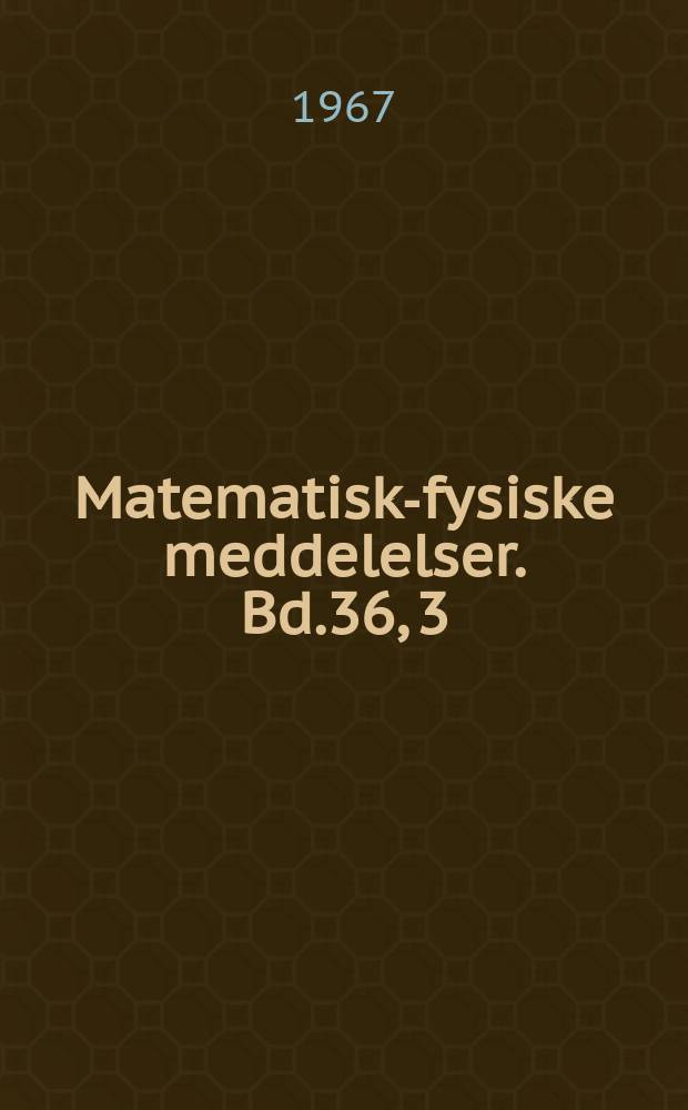 Matematisk-fysiske meddelelser. Bd.36, 3 : Relativistic thermodynamics