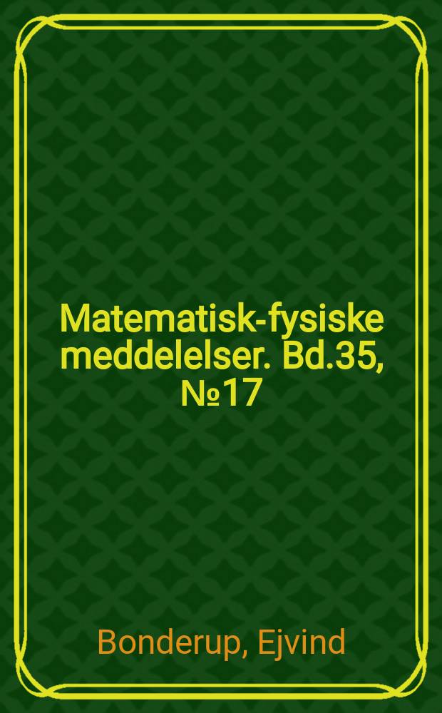 Matematisk-fysiske meddelelser. Bd.35, №17 : Stopping of swift protons evaluated from statistical atomic model