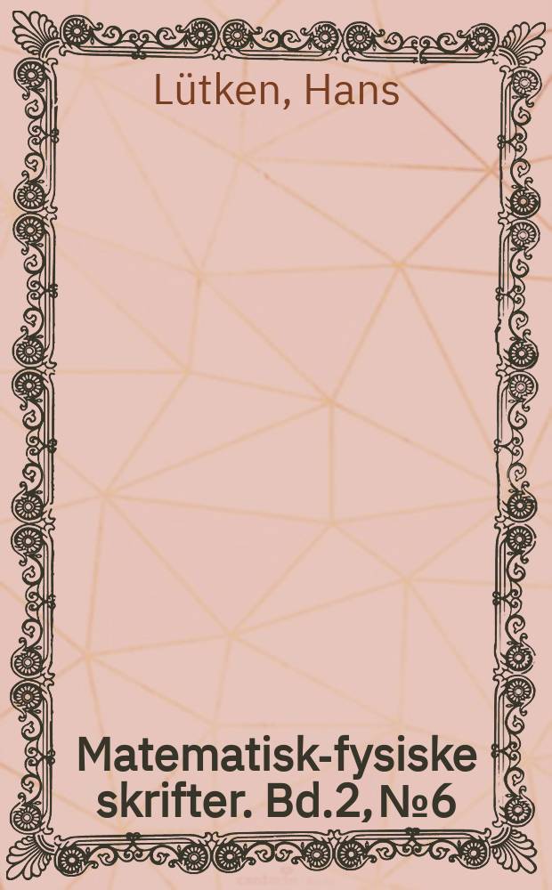 Matematisk-fysiske skrifter. Bd.2, №6 : Coulomb excitation in deformed nuclei