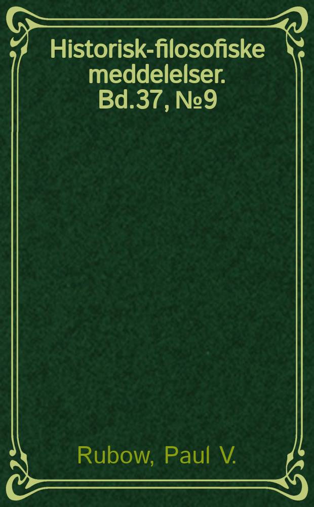 Historisk-filosofiske meddelelser. Bd.37, №9 : King John