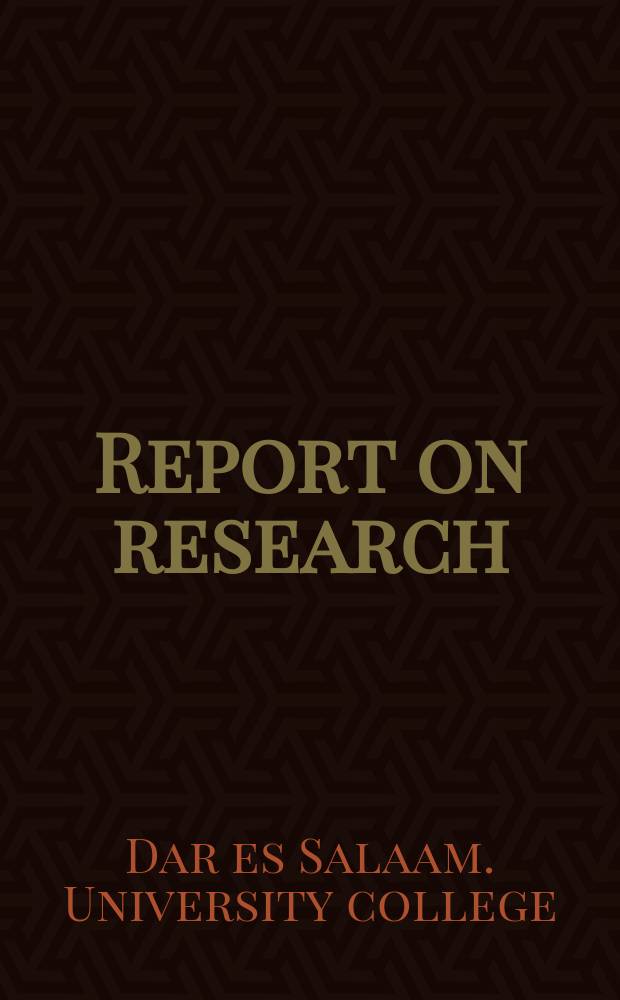 Report on research
