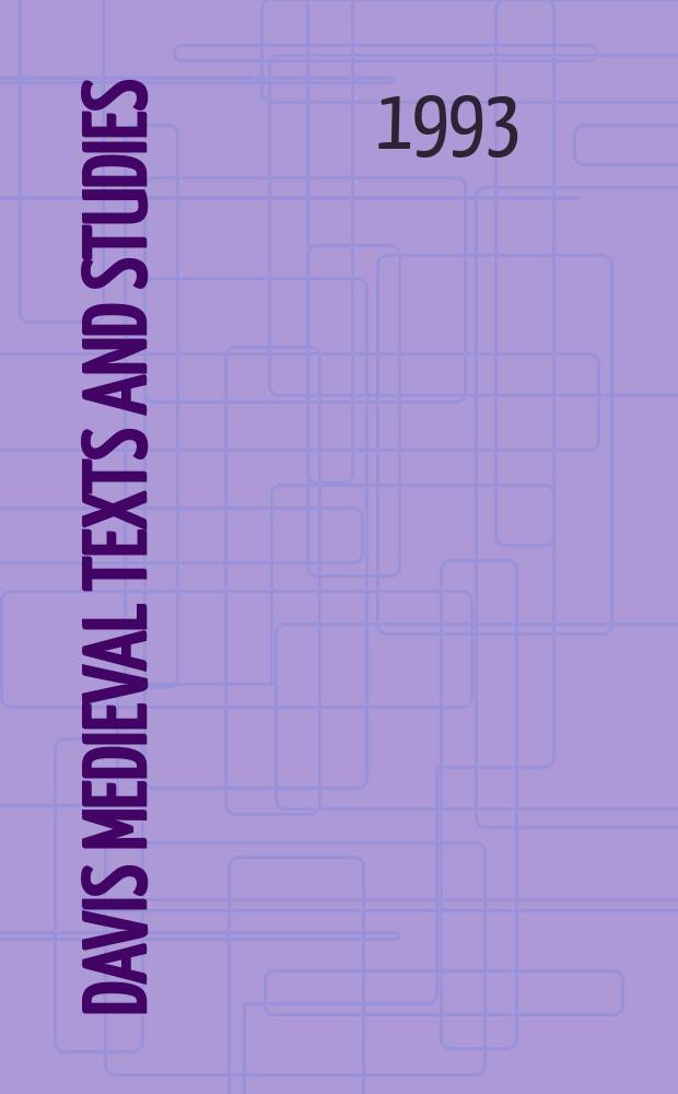 Davis medieval texts and studies