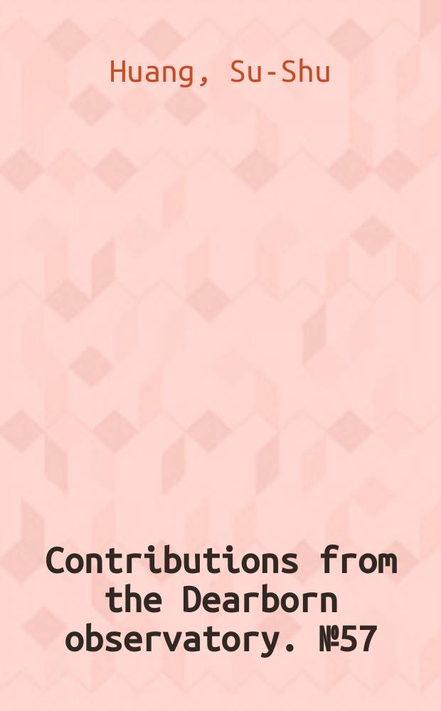 Contributions from the Dearborn observatory. №57 : Origin of binaries from a statistical study