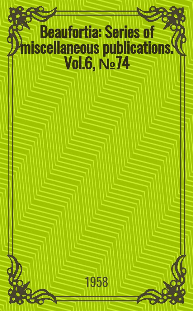 Beaufortia : Series of miscellaneous publications. Vol.6, №74 : Le statut du genre Barbus Cuvier & Cloquet, 1816. Barbus Kahajani proposé comme nom de substitution pour Barbus tetrasona Bleeker, 1857, un homonyme secondaire de Barbus tetrasona Bleeker, 1955