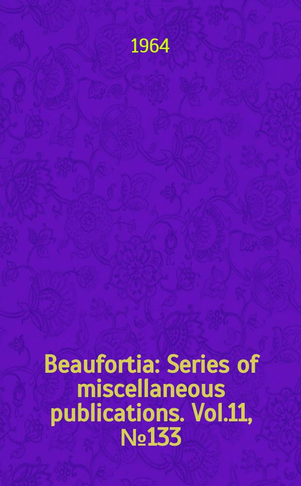 Beaufortia : Series of miscellaneous publications. Vol.11, №133 : Une novelle espèce de Steropleurus Bolivar, 1878 (Orthoptera) des Pyrénées françaises