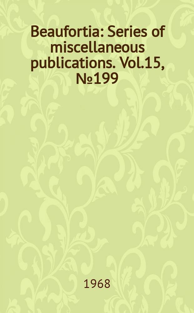 Beaufortia : Series of miscellaneous publications. Vol.15, №199 : Carinigera dextrorsa (O. Boettger, 1877) home again at last (Gastropoda, Clausiliidae)