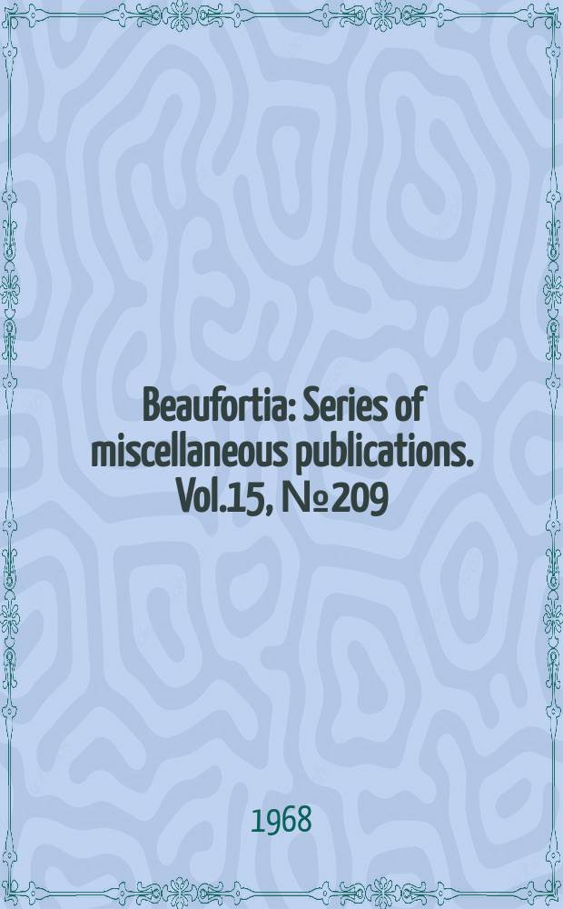 Beaufortia : Series of miscellaneous publications. Vol.15, №209 : Some hybrid ducks in the collection of the Zoölogisch museum, Universiteit van Amsterdam