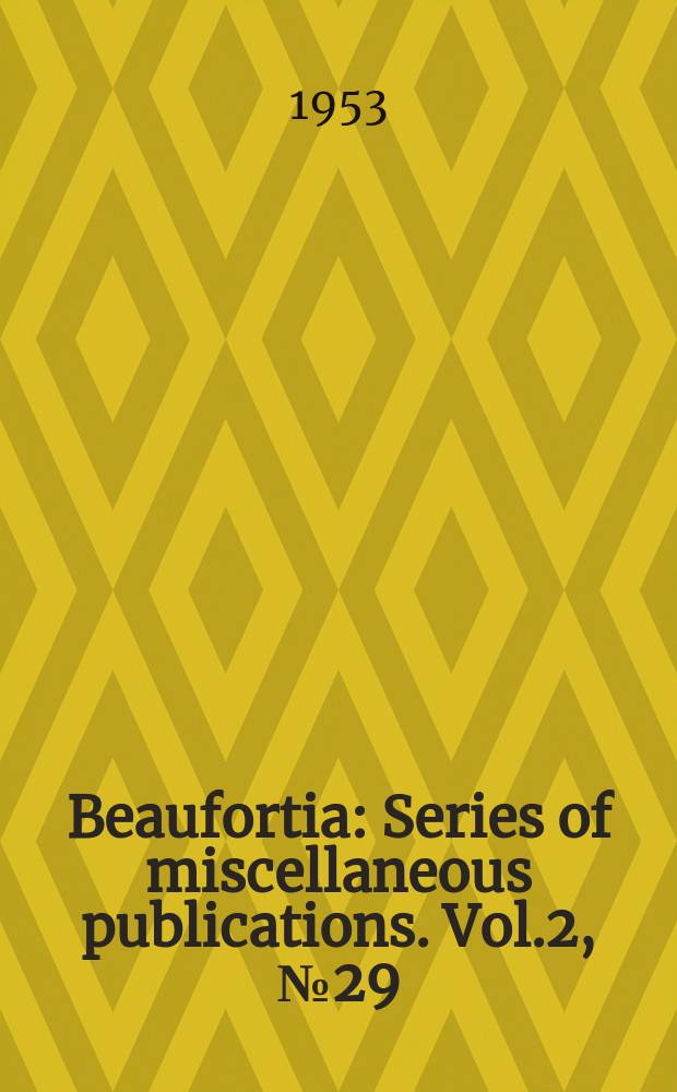 Beaufortia : Series of miscellaneous publications. Vol.2, №29 : Two new Strongylosomidae from Indochina (Diplopoda, Polydesmida)