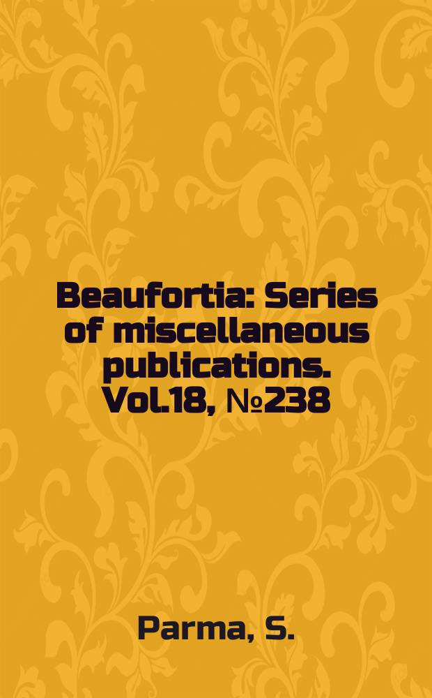 Beaufortia : Series of miscellaneous publications. Vol.18, №238 : The morphology of the larval instars of Chaoborus flavicans (Meigen, 1818) (Diptera, Chaoboridae)