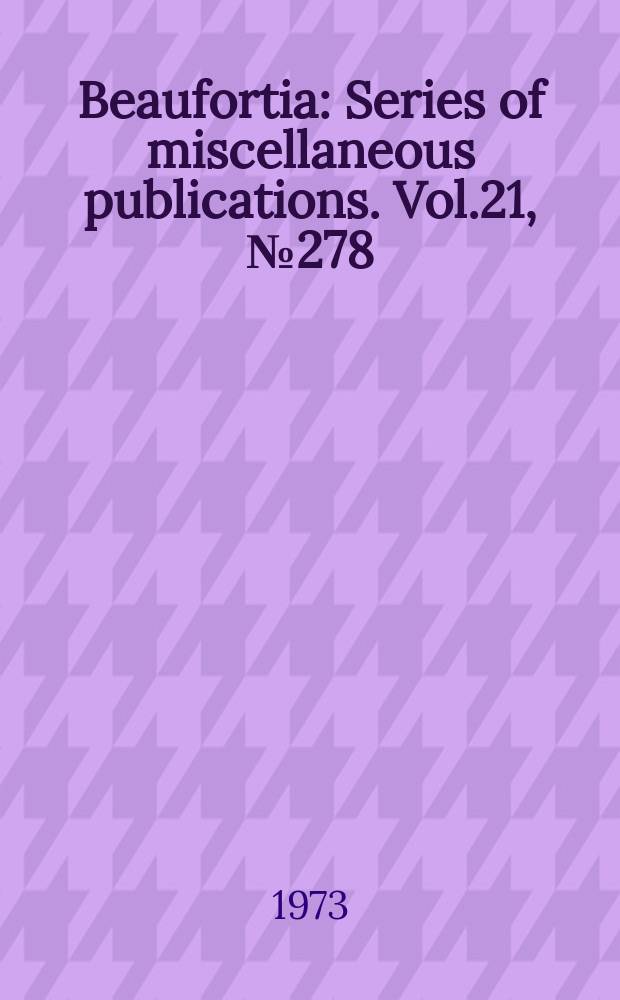 Beaufortia : Series of miscellaneous publications. Vol.21, №278 : Redescription and figures of the South American mailed catfish Rinelori-caria lanceolata (Günther, 1868) (Pisces, Siluriformes, Loricariidae)