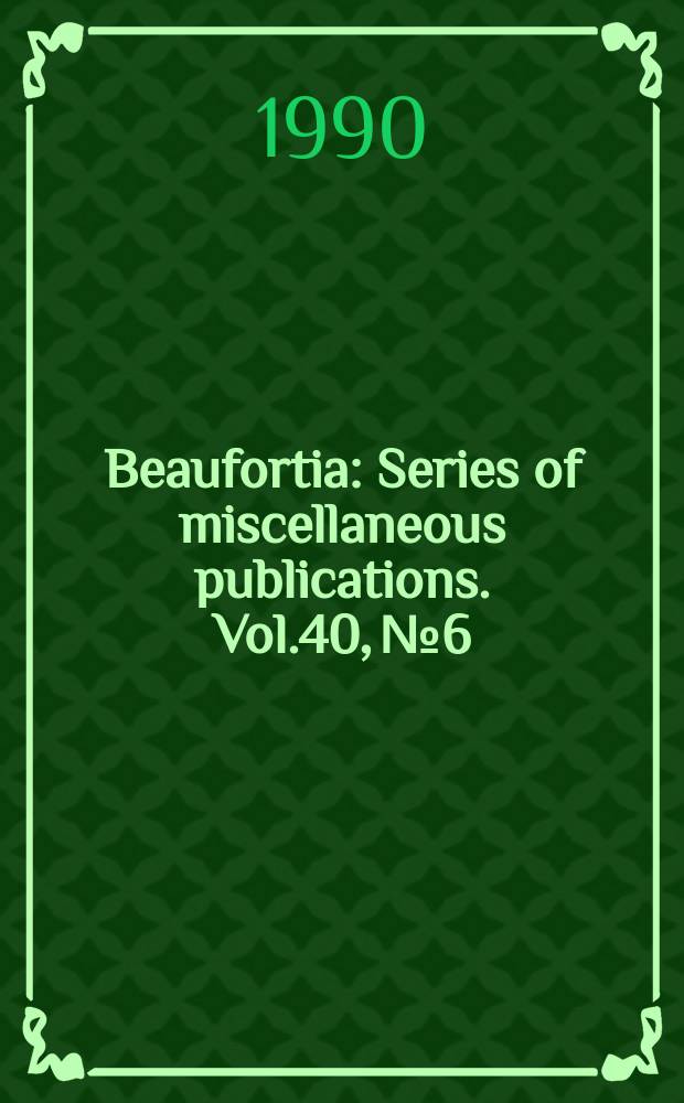 Beaufortia : Series of miscellaneous publications. Vol.40, №6 : Moult of wing and tail-feathers in the ostrich, Struthio camelus