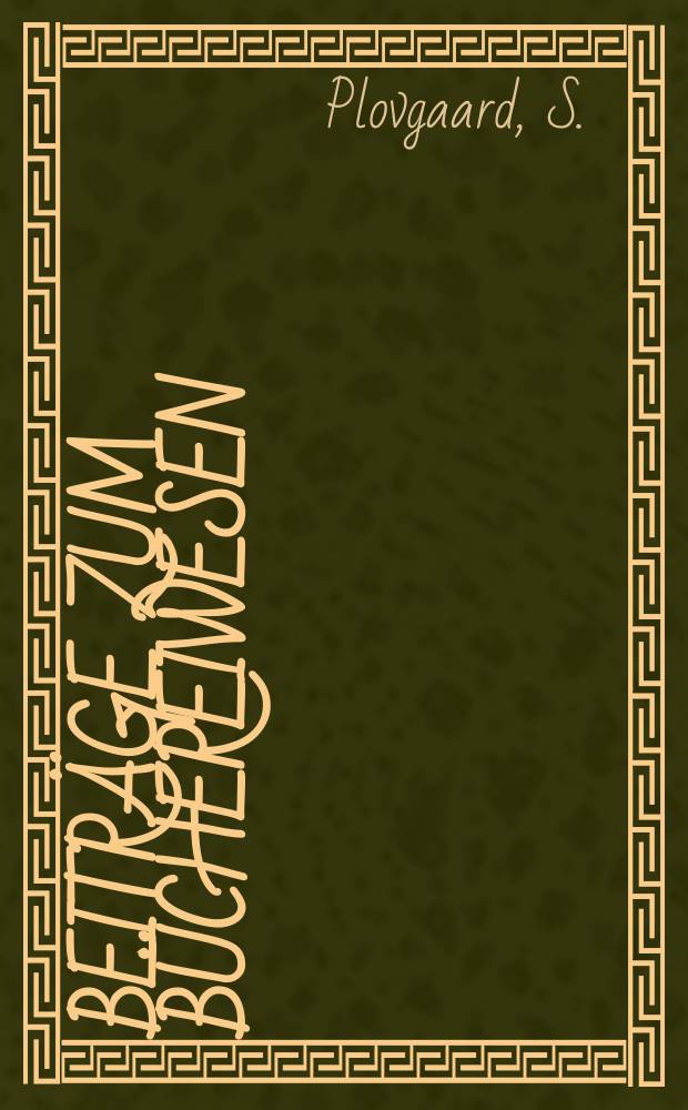 Beiträge zum Büchereiwesen : Hrsg. vom Deutschen Büchereiverband und vom Verein der Bibliothekare an Öffentlichen Büchereien. Bd.9 : Systemplanung von Büchereibauten
