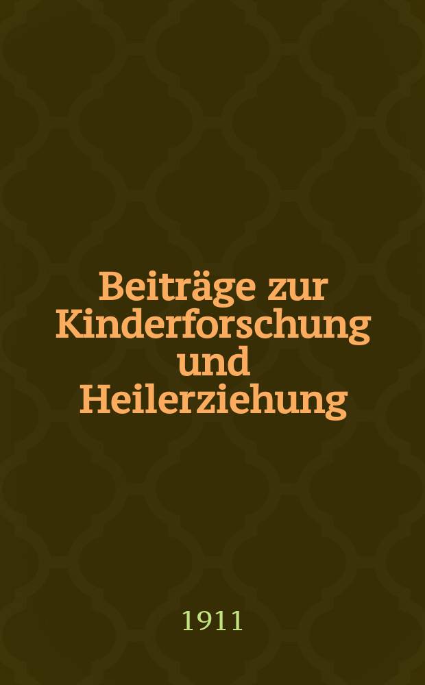 Beiträge zur Kinderforschung und Heilerziehung : Beihefte zur "Zeitschrift für Kinderforschung". H.94 : Geschichte der österreichischen Schulreform