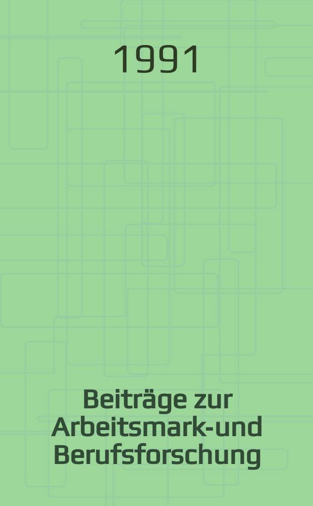 Beiträge zur Arbeitsmarkt- und Berufsforschung : BeitrAB. 60 : Berufspezifische Struktur- ...